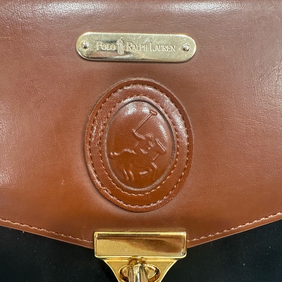 Ralph Lauren Black and Brown Women's Bag. Vintage mini leather briefcase. - Picture 3 of 8